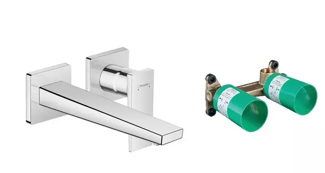 Комплект смеситель для раковины Hansgrohe Metropol 32526000S, хром, с внутренней частью