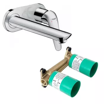 Комплект смеситель для раковины Hansgrohe Novus 71127000S, хром, с внутренней частью