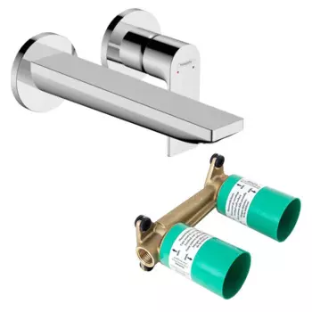 Комплект смеситель для раковины Hansgrohe Rebris E 72568000S, хром, с внутренней частью