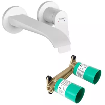 Комплект смеситель для раковины Hansgrohe Vivenis 75050700S, матовый белый, с внутренней частью
