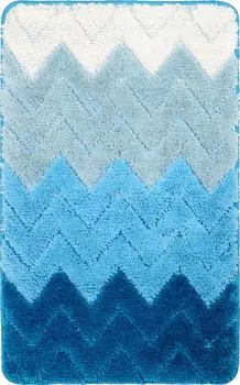 Коврик для ванной 50х80 Fixsen Deep FX-5003C голубой