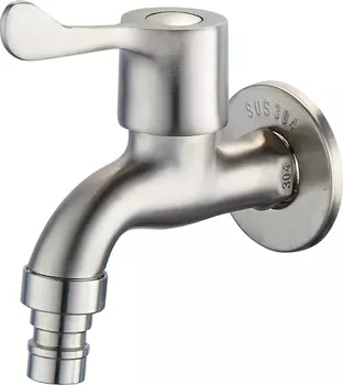 Кран водоразборный для холодной воды РМС SUS124KR-1/2, нержавеющая сталь