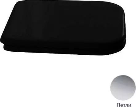 Крышка-сиденье Kerasan Waldorf Nolita 418804nero/cr с микролифтом петли хром