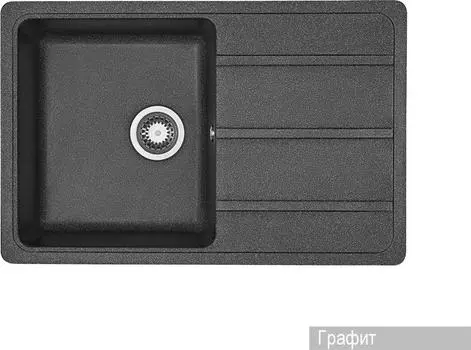 Кухонная мойка Aquaton Аманда 51 1A712832AD210, чёрный