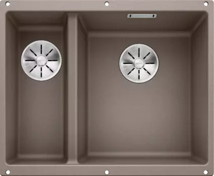 Кухонная мойка Blanco Subline 340/160-U 523565 (чаша справа) серый бежевый