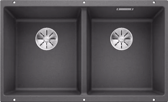 Кухонная мойка Blanco Subline 350/350-U 523575 тёмная скала