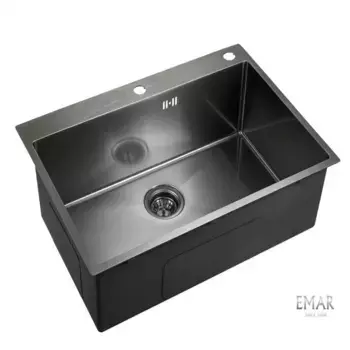 Кухонная мойка Emar Best EMB-125A PVD Nano Dark черный