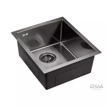 Кухонная мойка Emar Best EMB-130 PVD Nano Dark черный