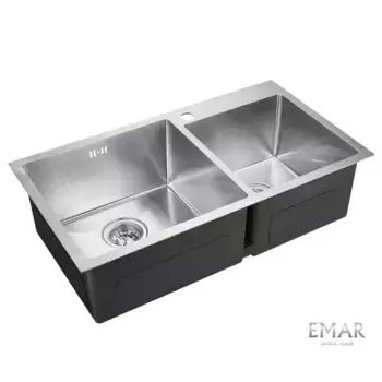 Кухонная мойка Emar Best EMB-210 PVD Nano Satine серый