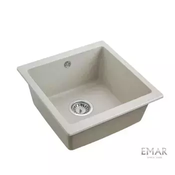 Кухонная мойка Emar Quartz EMQ-1455.P Барит бежевый