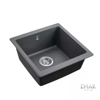 Кухонная мойка Emar Quartz EMQ-1455.P Антрацит серый