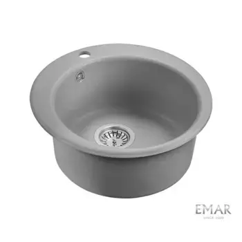 Кухонная мойка Emar Quartz EMQ-1475.C Алмаз серый