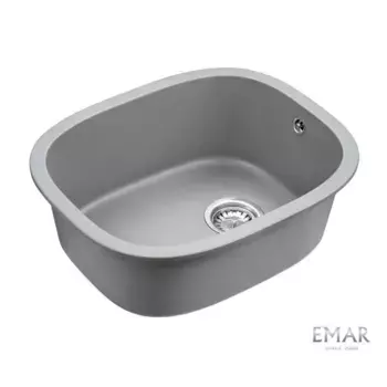 Кухонная мойка Emar Quartz EMQ-1560.P Алмаз серый