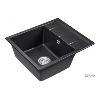 Кухонная мойка Emar Quartz EMQ-1580.Q Морион черный