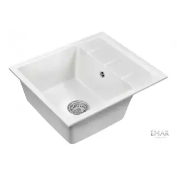 Кухонная мойка Emar Quartz EMQ-1580.Q Агат белый