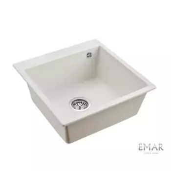 Кухонная мойка Emar Quartz EMQ-1640.Q Агат белый