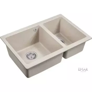 Кухонная мойка Emar Quartz EMQ-2665.PL Берилл бежевый