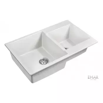 Кухонная мойка Emar Quartz EMQ-2800.Q Агат белый