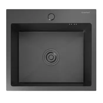 Кухонная мойка GranFest Metal 4844 PVD графит черный