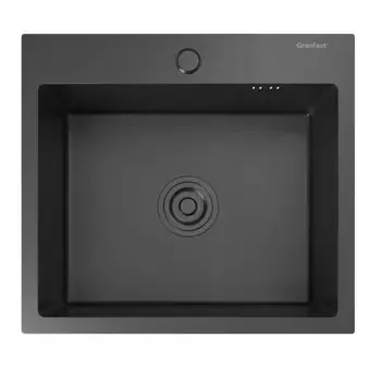 Кухонная мойка GranFest Metal 5045 PVD графит черный