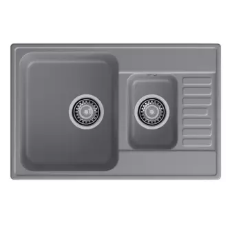 Кухонная мойка GranFest Quarz 21К темно-серый серый