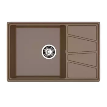Кухонная мойка GranFest Vertex V-780L терракот бежевый