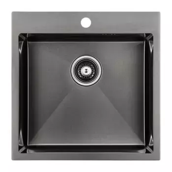 Кухонная мойка Paulmark Kroner PM215151-GM черный