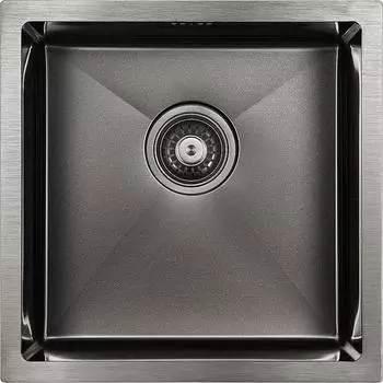 Кухонная мойка Paulmark Marx 44 PM214444-GM, вороненая сталь
