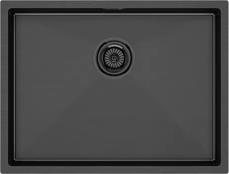 Кухонная мойка Paulmark Next PM215844-GM, вороненая сталь