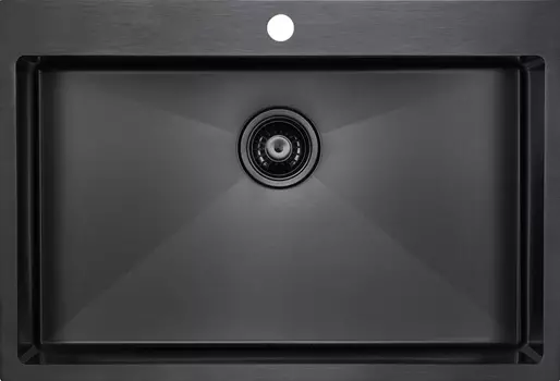 Кухонная мойка Paulmark Saar PM807551-GM вороненая сталь