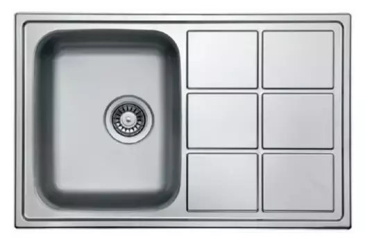 Кухонная мойка TopZero Lotus LTL780.500.GT8K хром