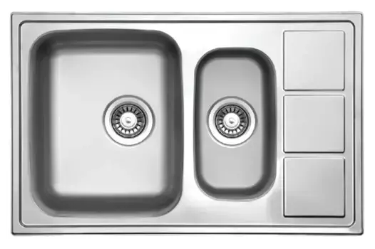 Кухонная мойка TopZero Lotus LTP780.500.15.GT8K хром