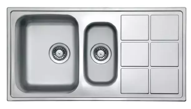 Кухонная мойка TopZero Lotus LTP950.500.15.GT8K хром