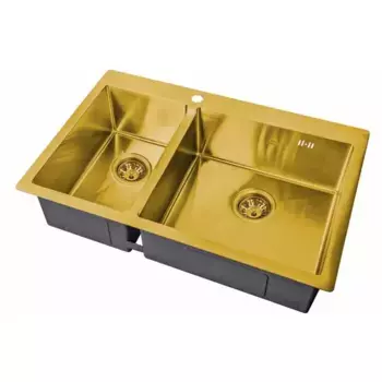 Кухонная мойка Zorg Steel Hammer SH 78-2-51-R BRONZE бронза