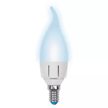 Лампа светодиодная диммируемая Uniel E14 7W 4000K матовая LED-CW37 7W/4000K/E14/FR/DIM PLP01WH UL-00004298