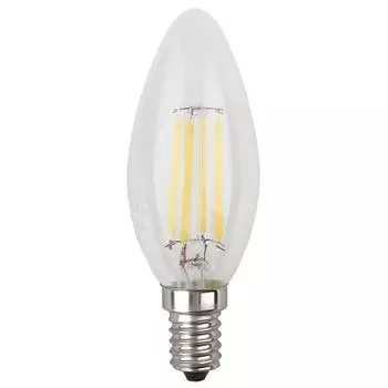 Лампа светодиодная филаментная ЭРА E14 7W 4000K прозрачная F-LED B35-7W-840-E14 Б0027943