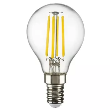 Лампа светодиодная филаментная Lightstar LED Filament E14 6W 3000K грушая прозрачная 933802