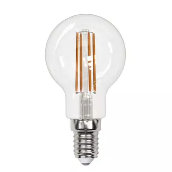 Лампа светодиодная филаментная Uniel E14 13W 3000K прозрачная LED-G45-13W/3000K/E14/CL PLS02WH UL-00005905