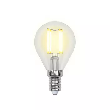 Лампа светодиодная филаментная Uniel E14 5W 4000K LED-G45-5W/NW/E14/CL/DIM GLA01TR UL-00002870