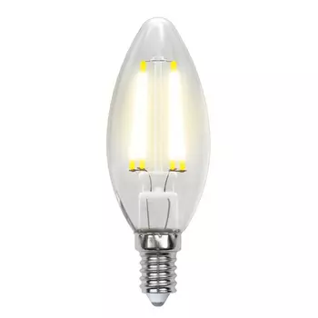 Лампа светодиодная филаментная Uniel E14 6W 4000K прозрачная LED-C35-6W/NW/E14/CL GLA01TR UL-00002198