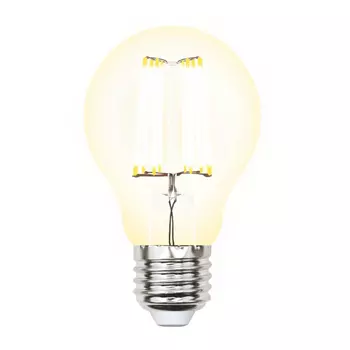 Лампа светодиодная филаментная Uniel E27 10W 3000K прозрачная LED-A60-10W/WW/E27/CL PLS02WH UL-00002625