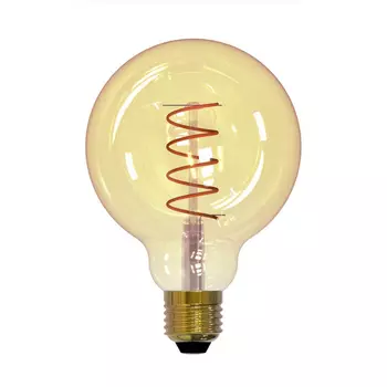 Лампа светодиодная филаментная Uniel E27 4W 2250K прозрачная LED-G95-4W/GOLDEN/E27/CW GLV21GO UL-00001818