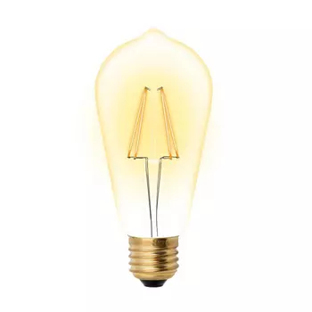 Лампа светодиодная филаментная Uniel E27 5W 2250K прозрачная LED-ST64-5W/GOLDEN/E27 GLV22GO UL-00002360