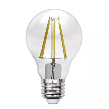 Лампа светодиодная филаментная Uniel E27 7W 3000K прозрачная LED-A60-7W/WW/E27/CL/MB GLM10TR UL-00002366
