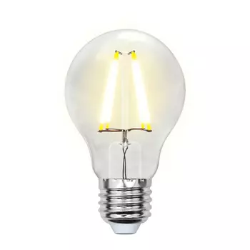 Лампа светодиодная филаментная Uniel E27 8W 4000K прозрачная LED-A60-8W/NW/E27/CL PLS02WH UL-00001372