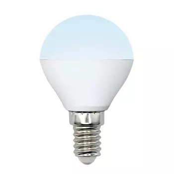 Лампа светодиодная Uniel E14 6W 4000K матовая LED-G45-6W/NW/E14/FR/MB PLM11WH UL-00002376