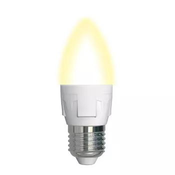 Лампа светодиодная Uniel E27 7W 3000K матовая LED-C37 7W/WW/E27/FR PLP01WH UL-00002414