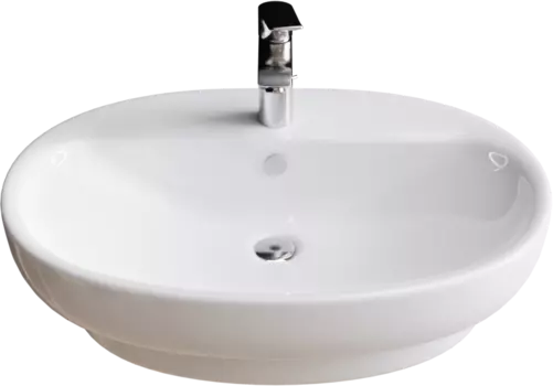 Мебельная раковина DIWO Самара 0116 , накладная чаша на столешницу, фаянсовая, 60 см, овальная, белая