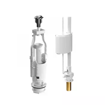 Механизм слива Berges Eko 21.1, 030521, два режима, кнопка хром