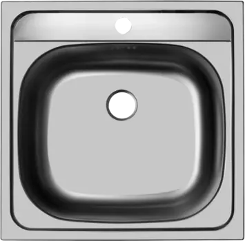 Мойка кухонная Domaci Равенна Ssik DCL 480*480 (6) T нержавеющая сталь, квадратная, российская, встраиваемая